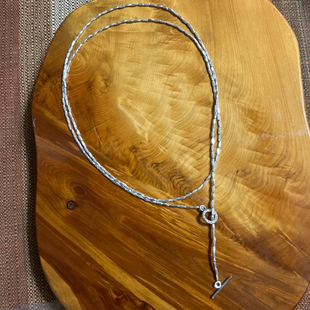 カレンシルバー　ロングネックレス94cm