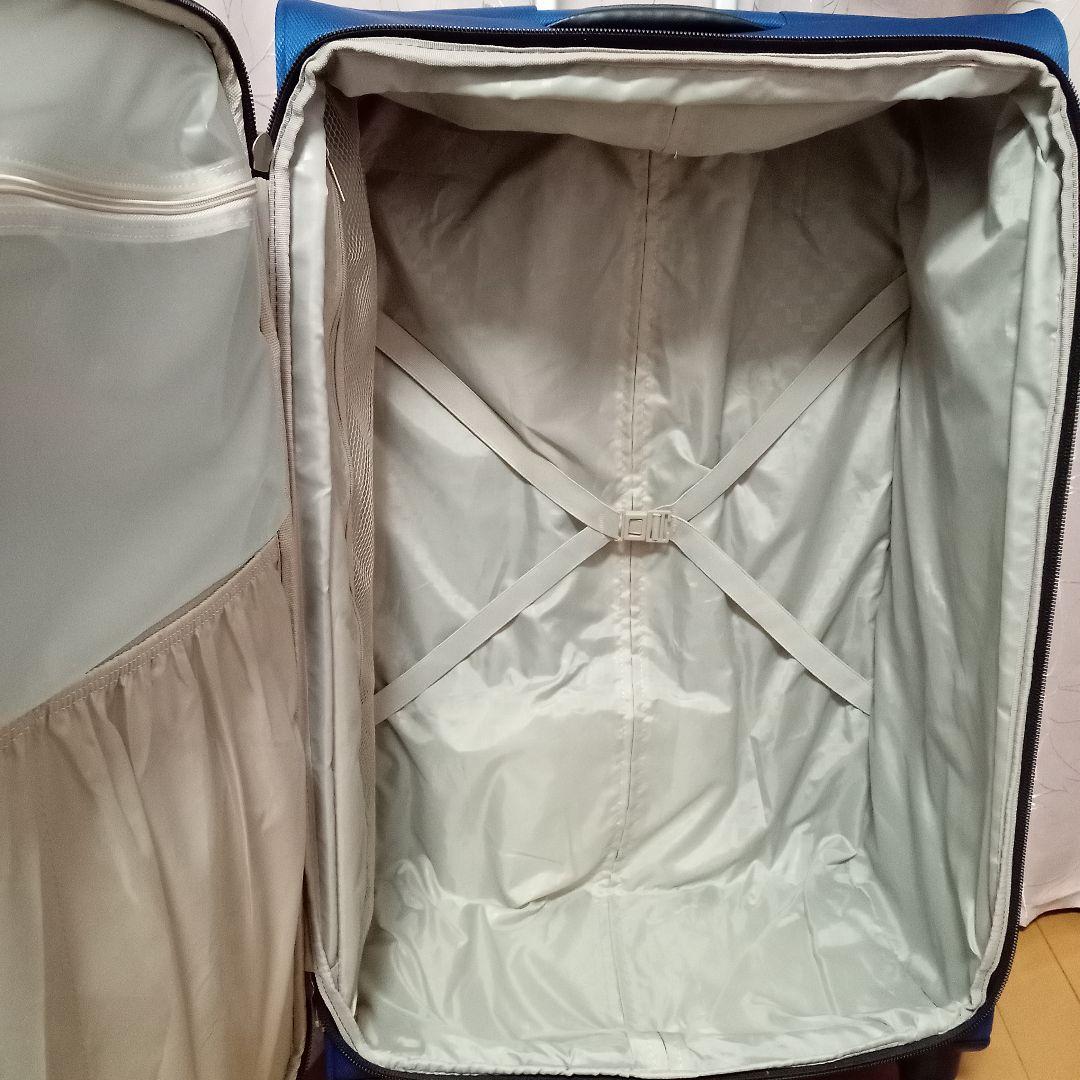 サムソナイト 大型 4輪 布製 スーツケース 青 黒 キャリーケース