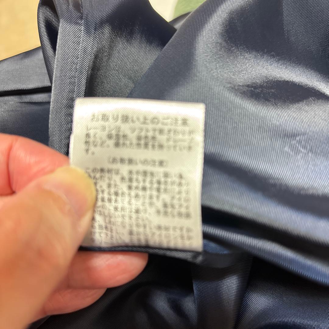 ánuans ネイビー ダブルブレスト チェスターコート