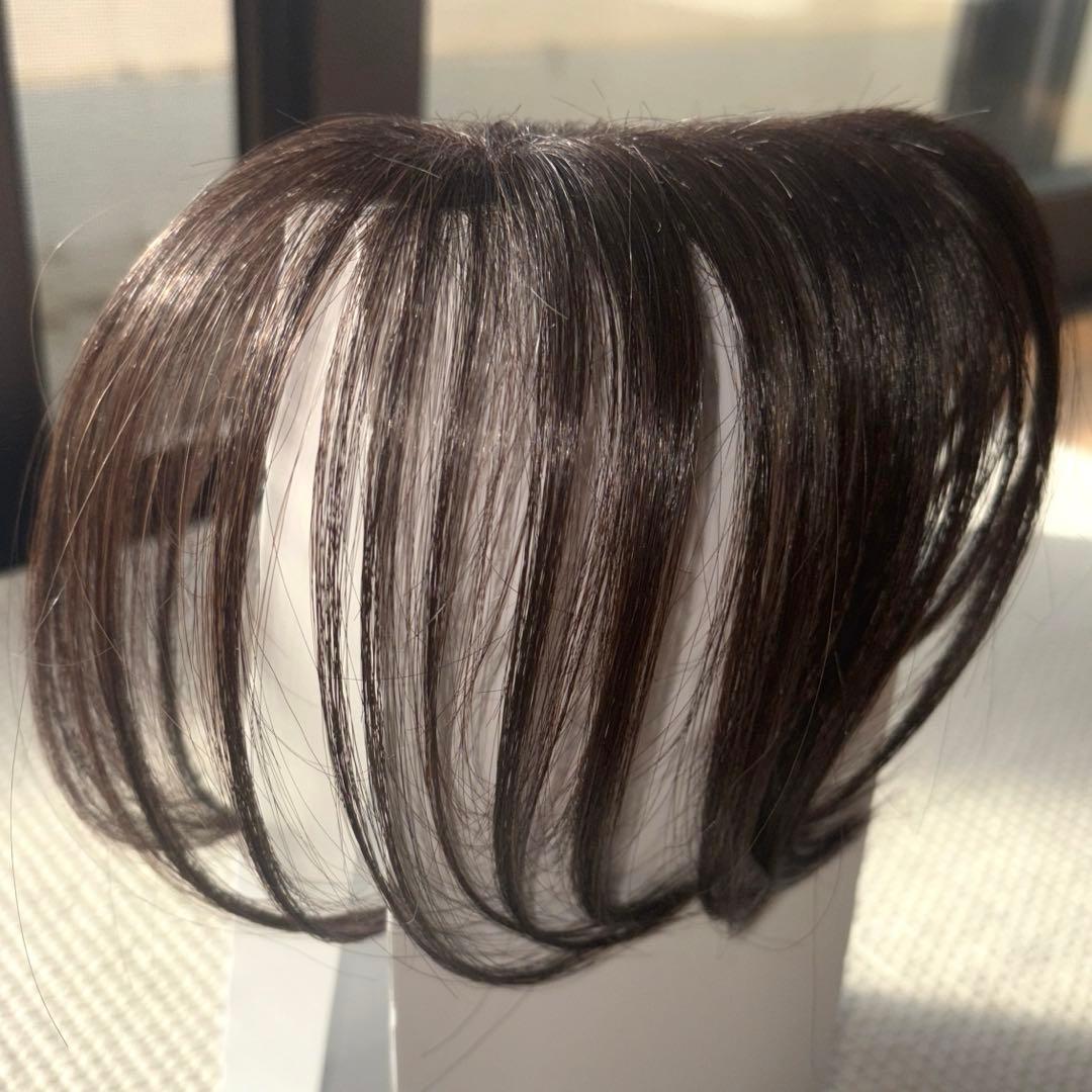ヘアメイトチャチャ ポイントウィッグ ダークブラウン ショート白髪カバーウィッグ