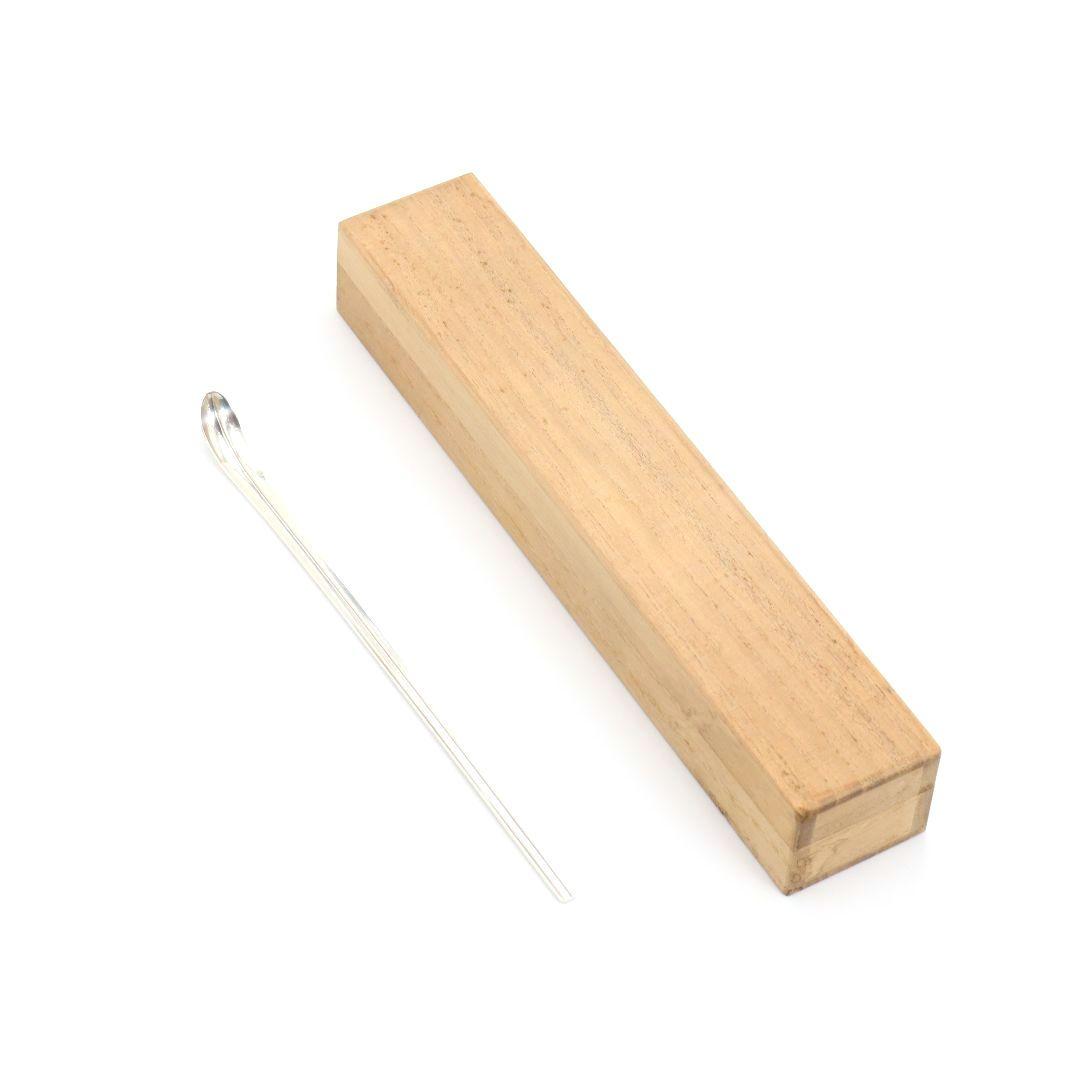 銀製茶杓 刻印有り 約15g 茶道具　V859　N6