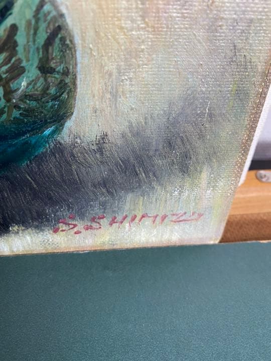 絵画　油彩画　薔薇