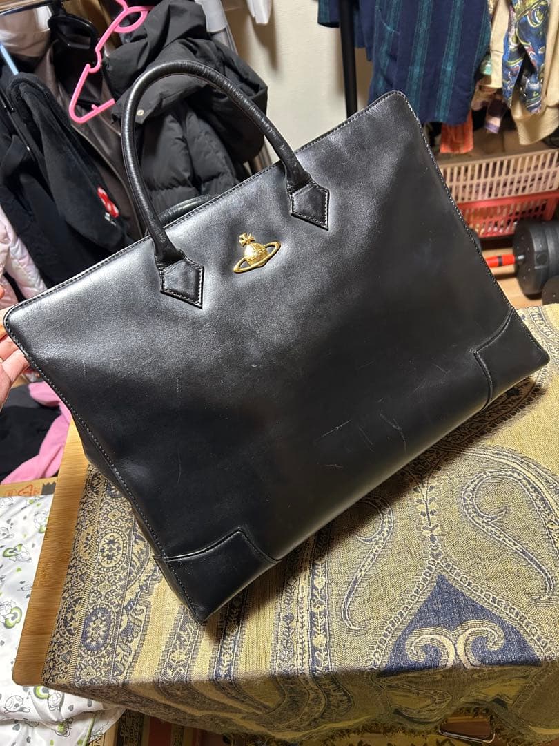Vivienne Westwood バッグ プレーン 黒 オーブ レザー
