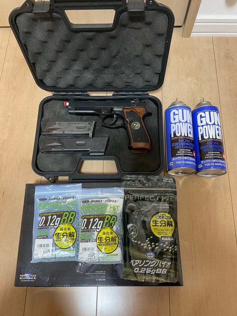 バイオハザード サムライエッジ M92F ガンパワーロングマガジン付き