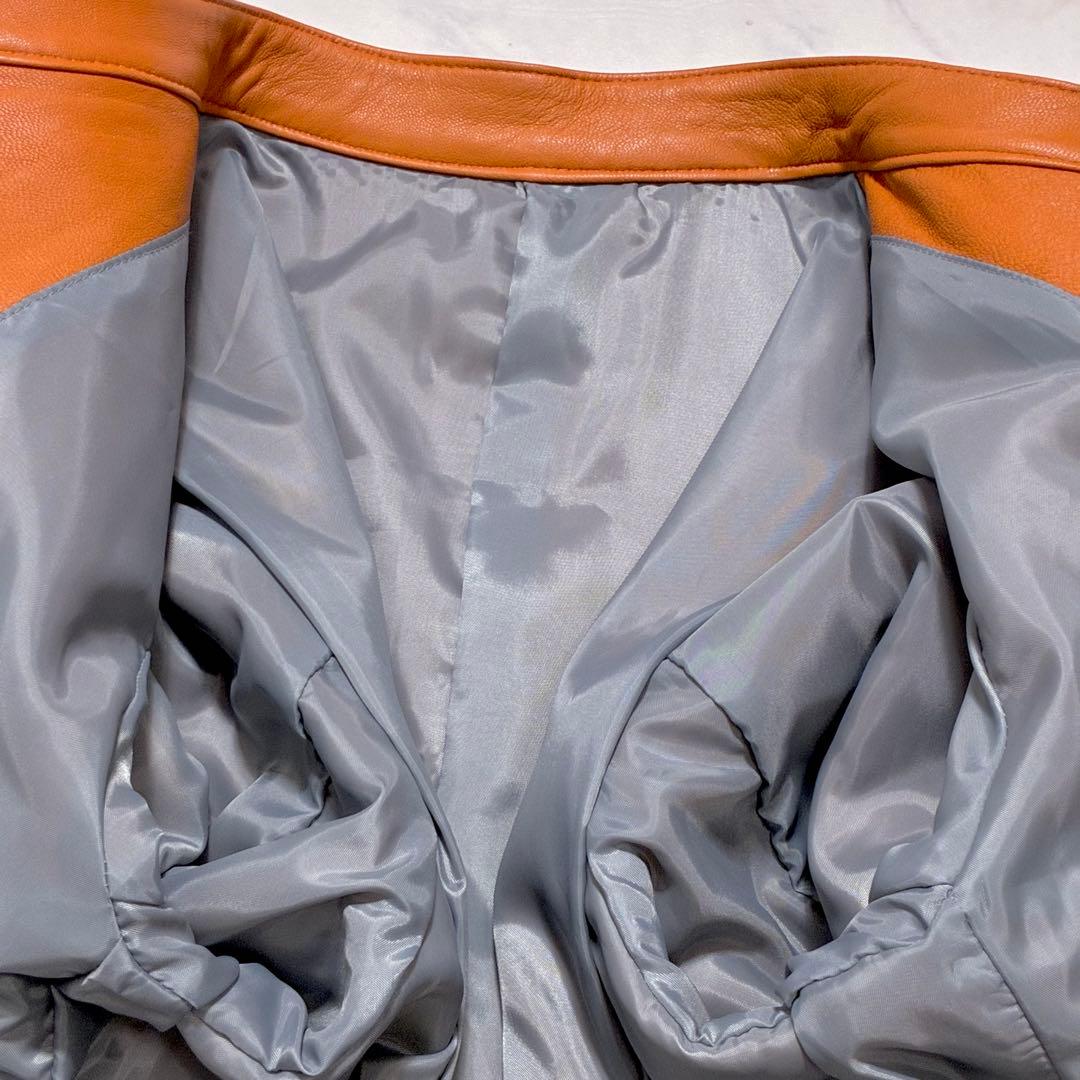 希少カラー/美品✨ムッシュニコル ライダース ジャケット 48 キャメル系 L