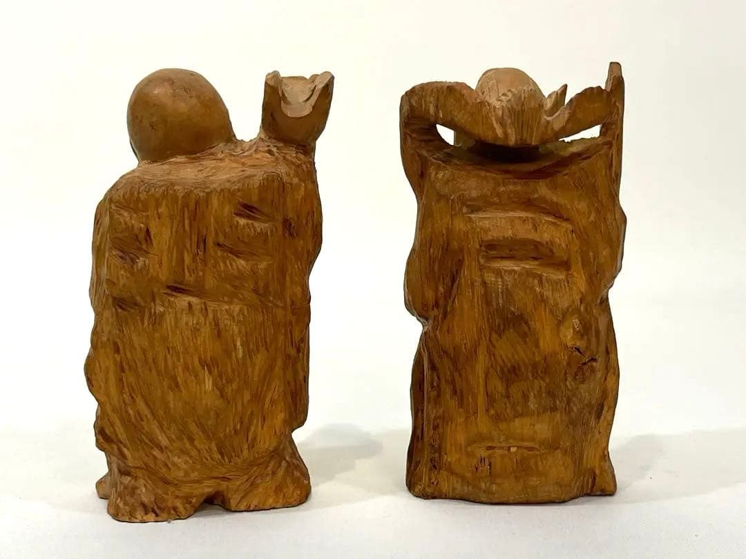 縁起物★七福神セット 木彫りの金運・招福・開運 置物 昭和レトロ アンティーク