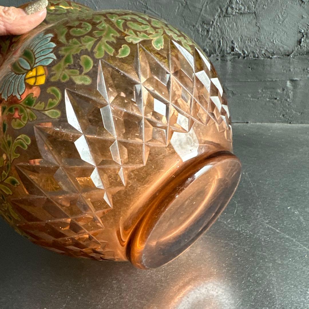 ヴィンテージ素敵すぎる！ずっしり　金彩 花瓶