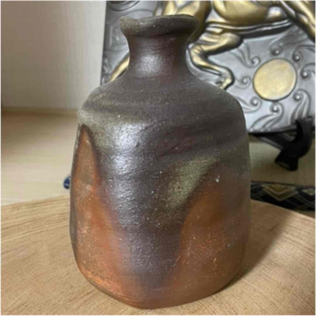 ■備前焼 窯変三角備前徳利 中村和樹