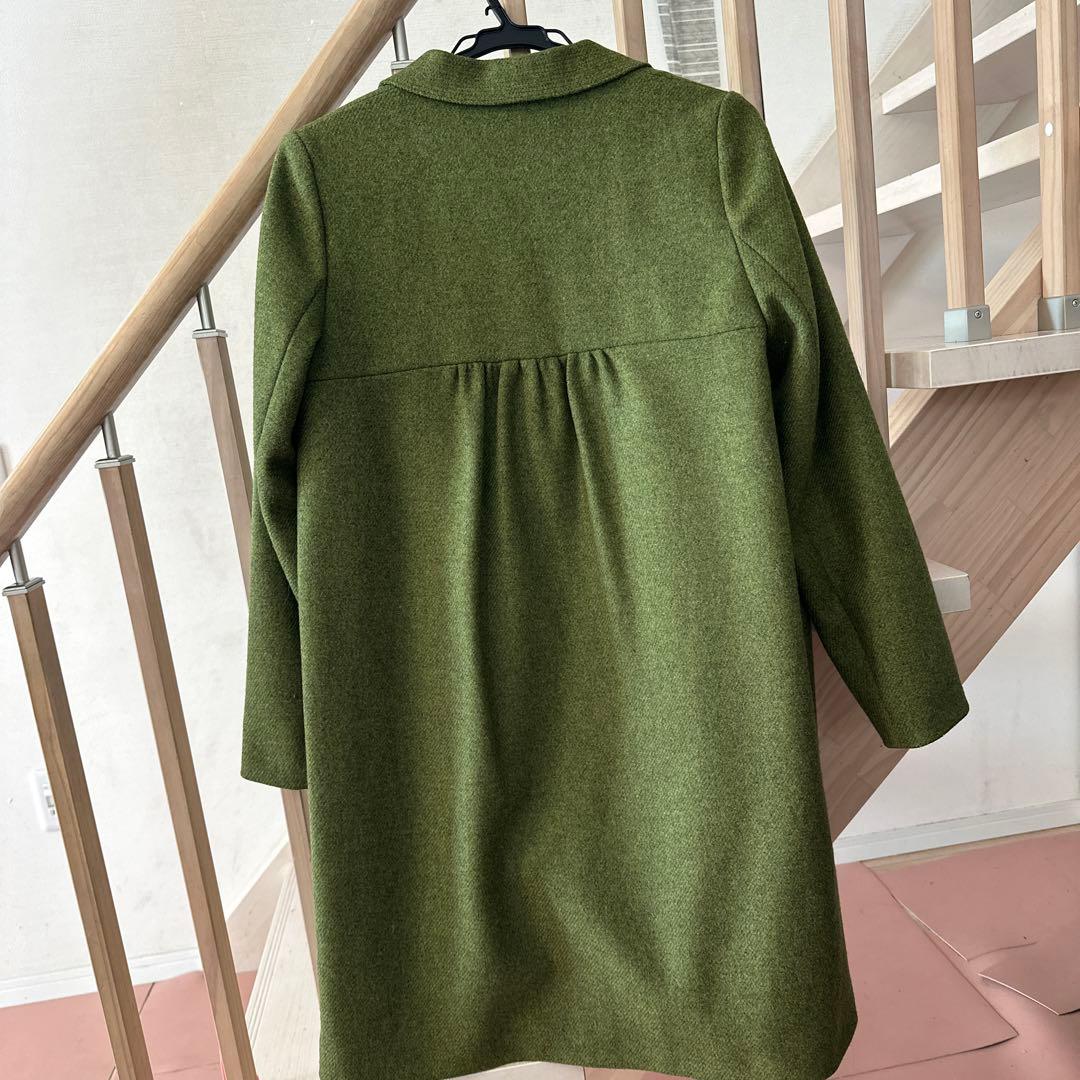 オリーブグリーン ウールコート M