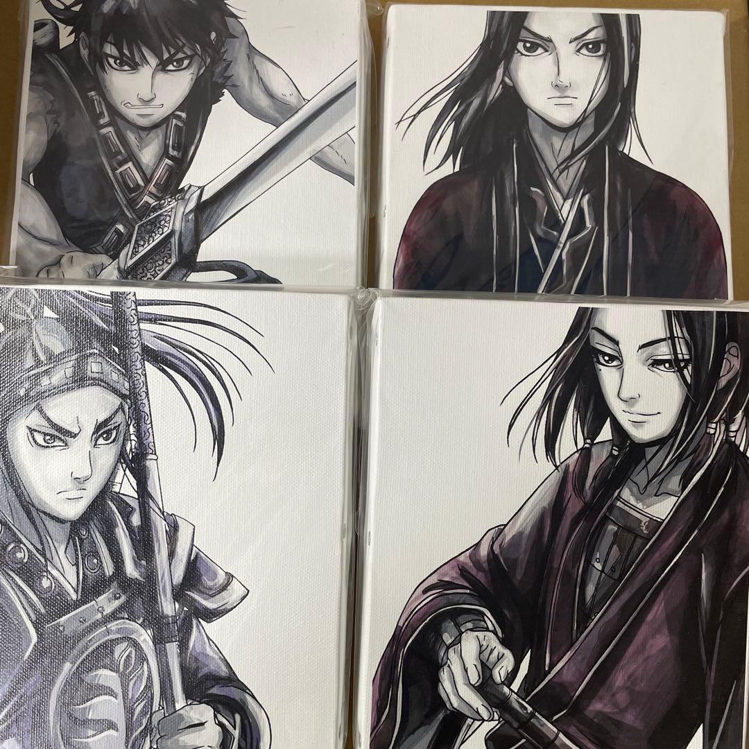 キングダム　キャンバスボード　信　政　王賁　蒙恬