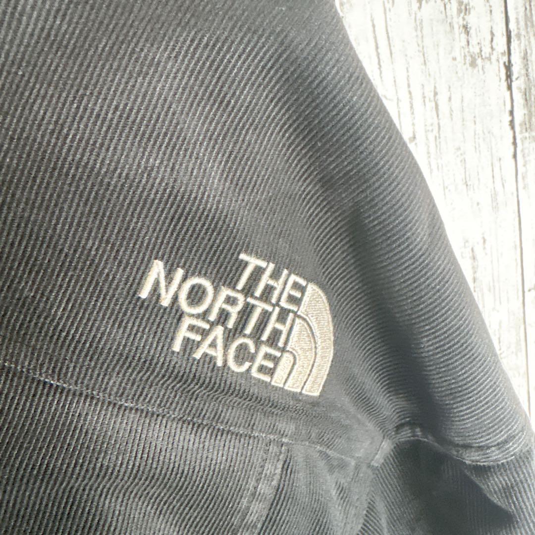 ノースフェイス コーデュロイ ジャケット L 刺繍ロゴ ドローコード付□