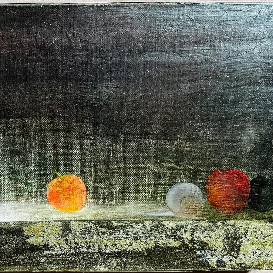 2001年 藤井武 油彩 F22号 縦24cm 横66cm 世界に1枚の絵