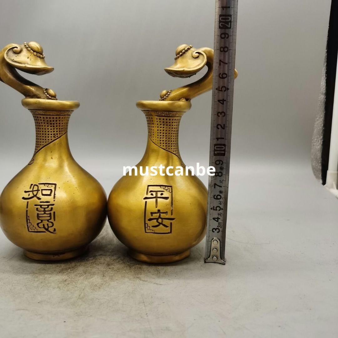 銅器 開蓋福禄 客間 事務室 風水 置物 装飾品 工芸品