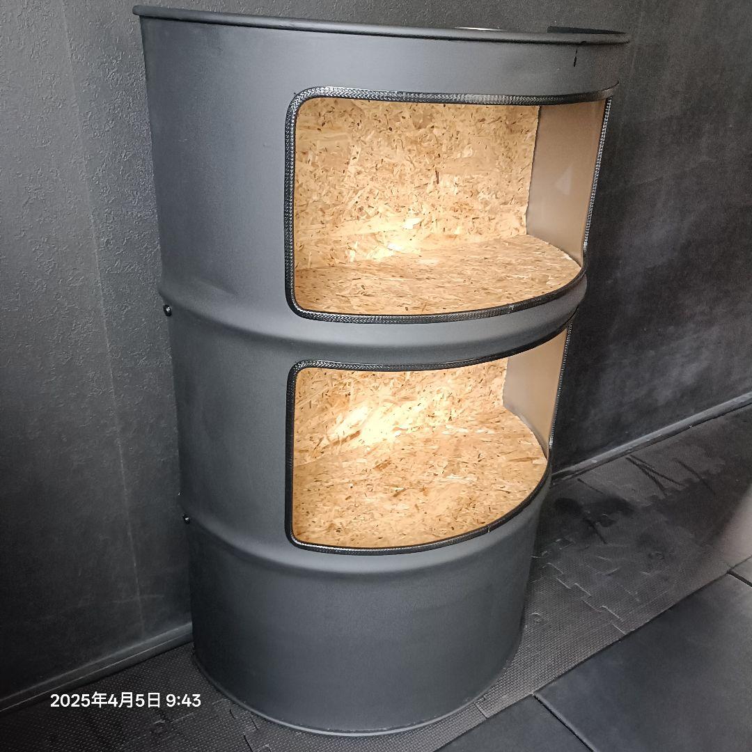 200㍑ドラム缶remakeBOX！マッドブラック