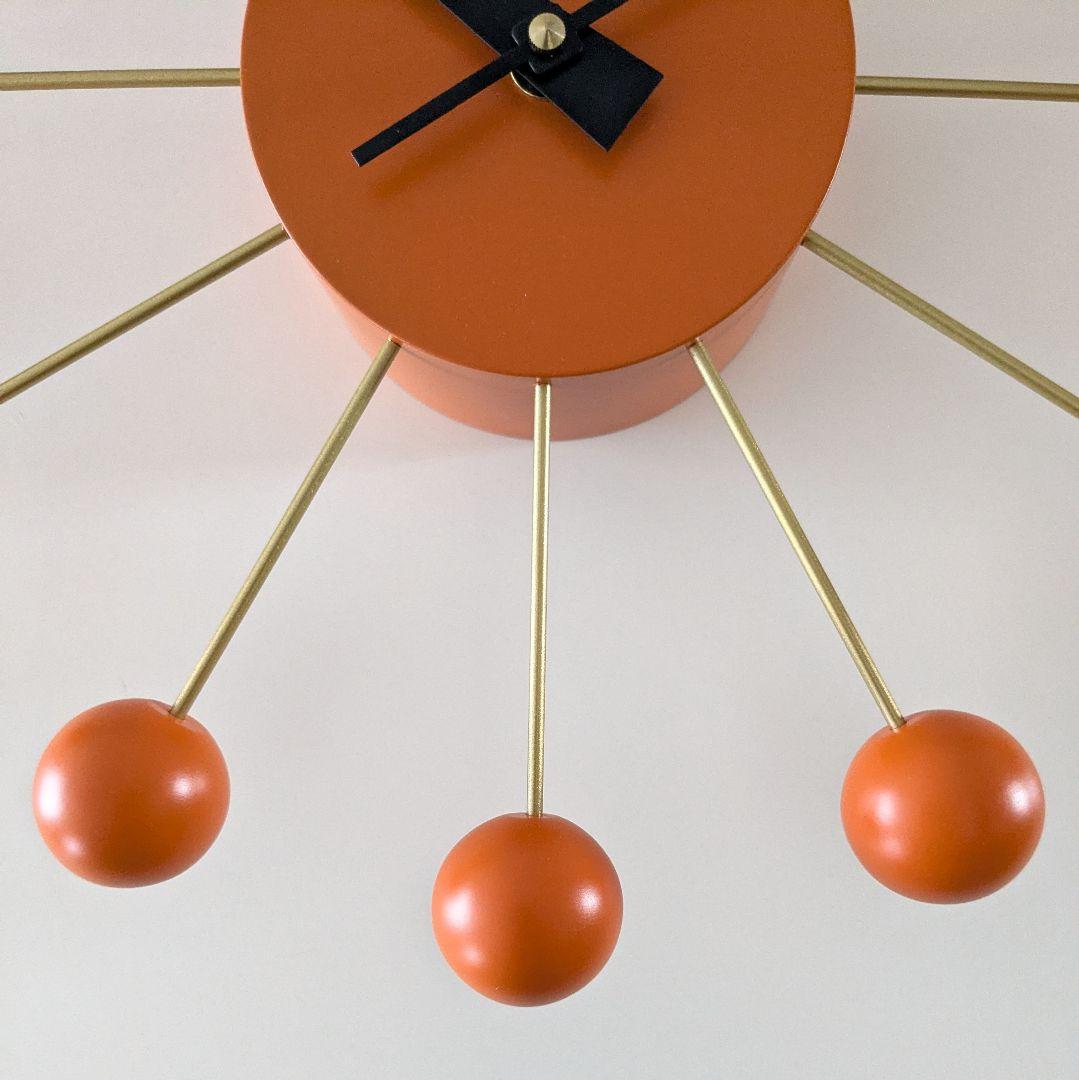 未使用品 vitra ヴィトラ ジョージ・ネルソン ボールクロック オレンジ