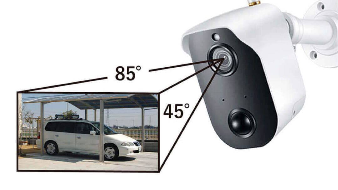 [新品] 防犯カメラソーラーバッテリー無線カメラ&モニターセット