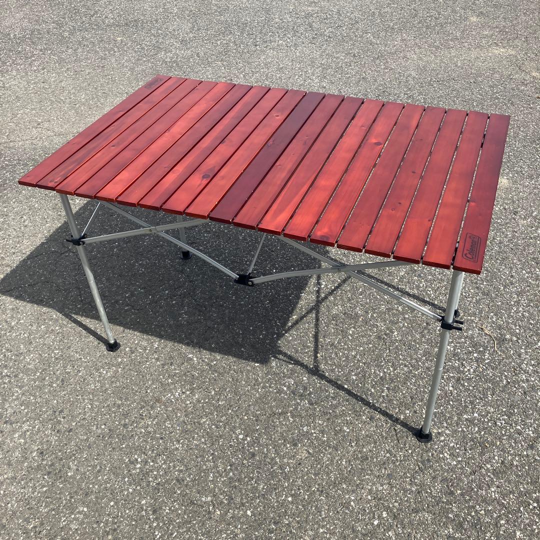 値下げ！！コールマン ロールテーブル ウッドテーブル