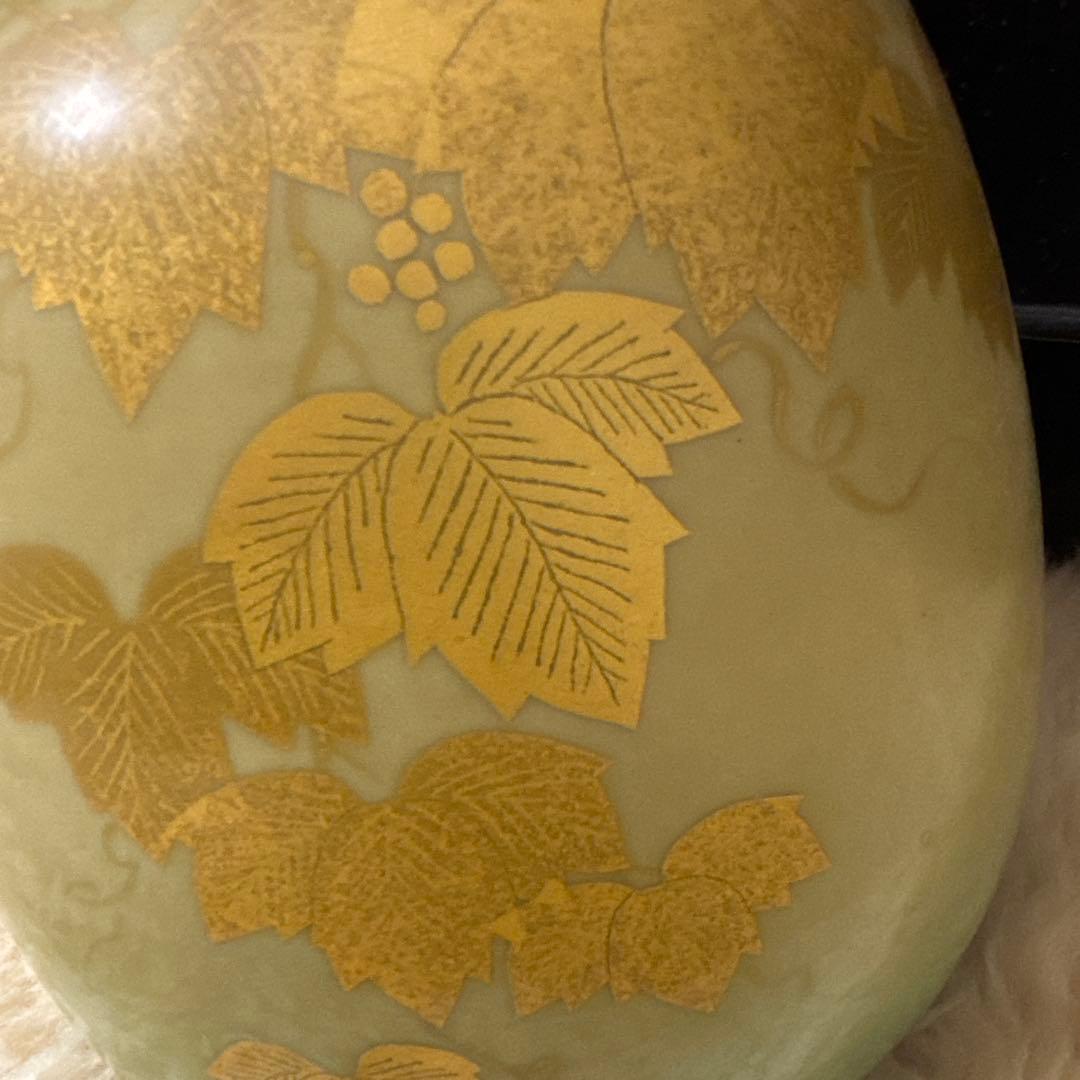 吉田美統 金色装飾陶器花瓶 日本製 日本工芸 美術品