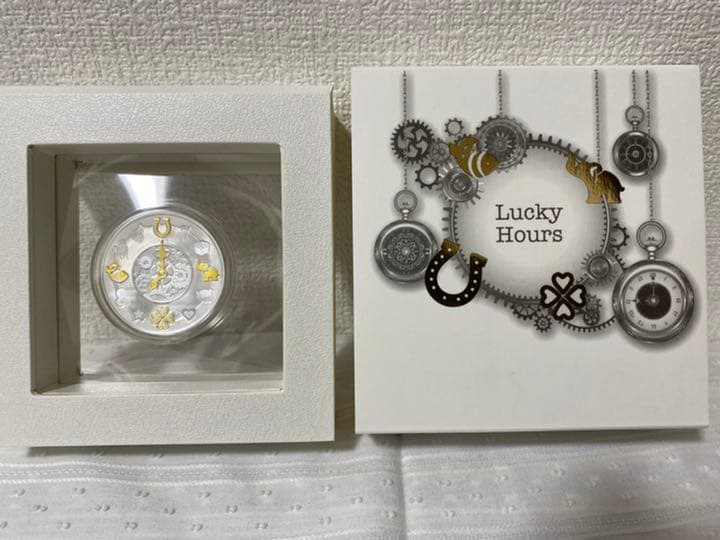 2021年　カメルーン　LUCKY HOURS　時計　幸運　　銀貨