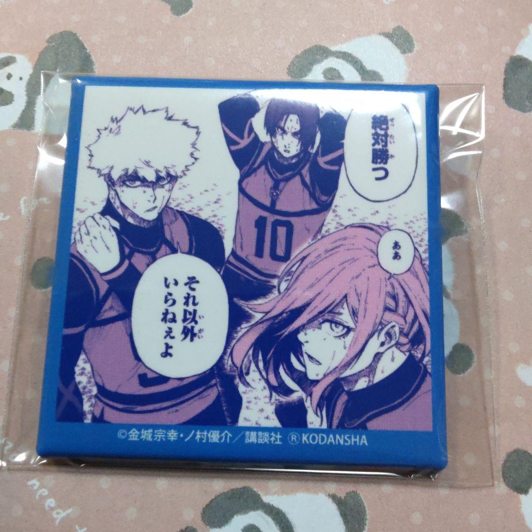 御影玲王　千切　國神　缶バッ　スクエアカンバッジ　スクエア　ブルーロック　ブルロ