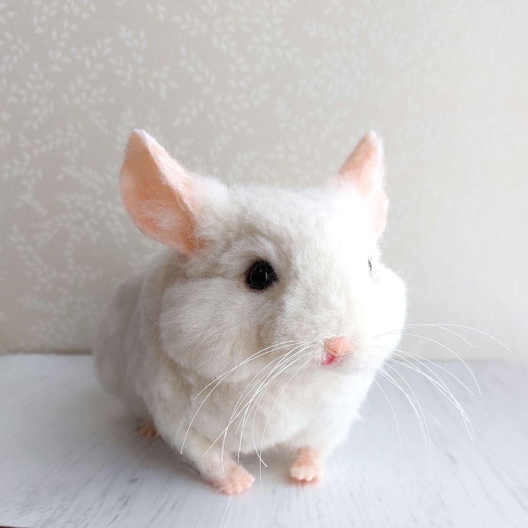 羊毛フェルト　チンチラ