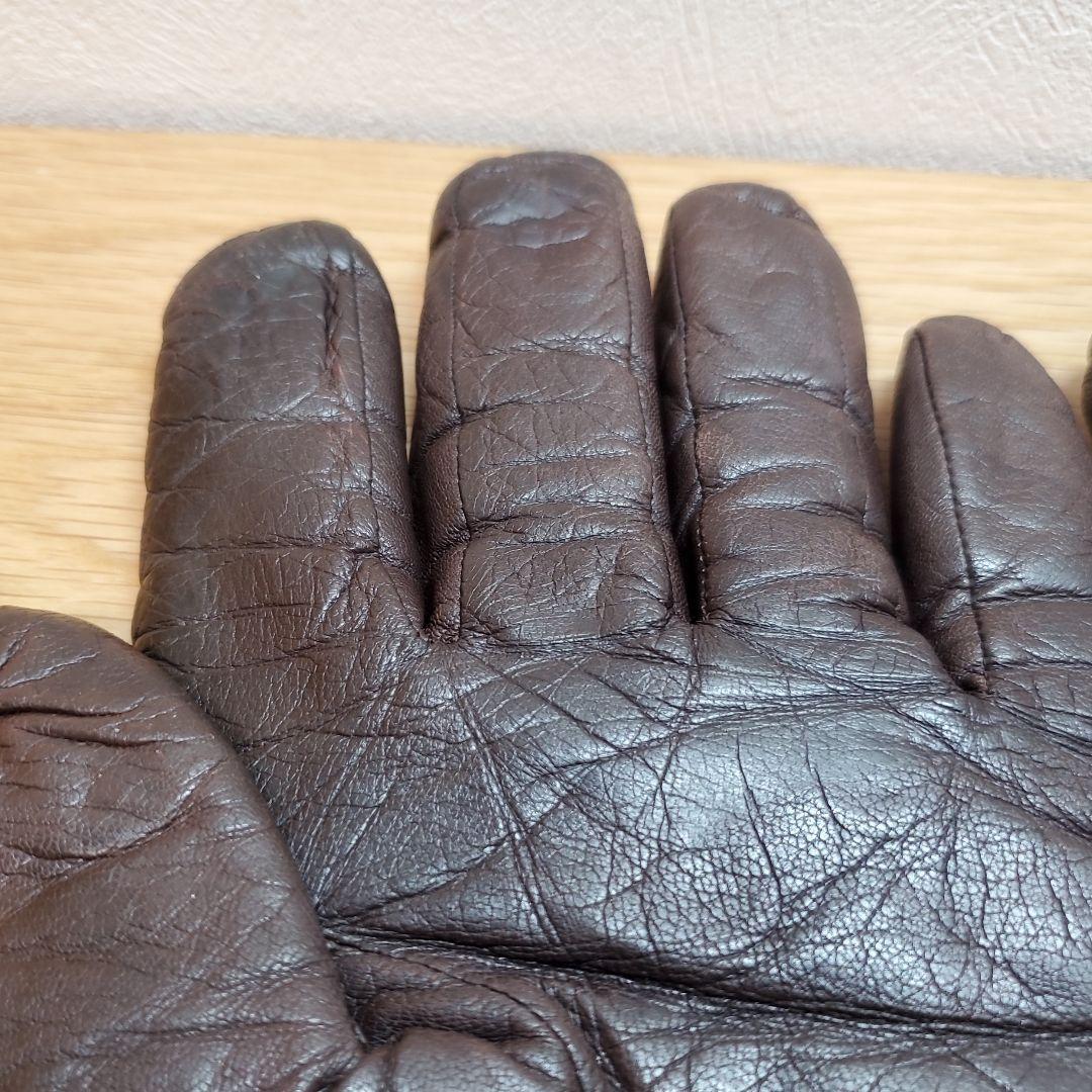 希少 ラルフローレン 手袋 レザー 本革 キルティング レーシング グローブ