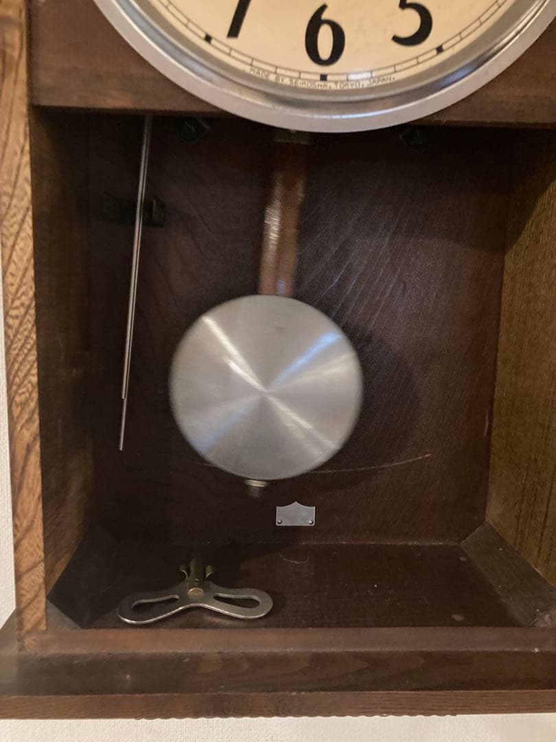 昭和レトロ　精工舎　ゼンマイ式振り子時計 ボンボン時計　稼働品②