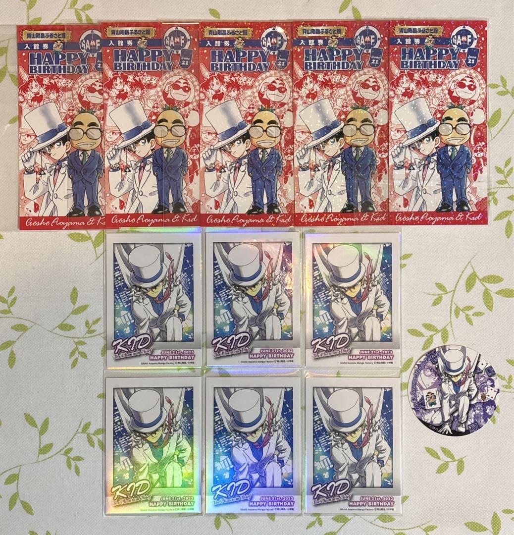 名探偵コナン 入館券 缶バッジ ステッカー チェキ風カードまとめ売り