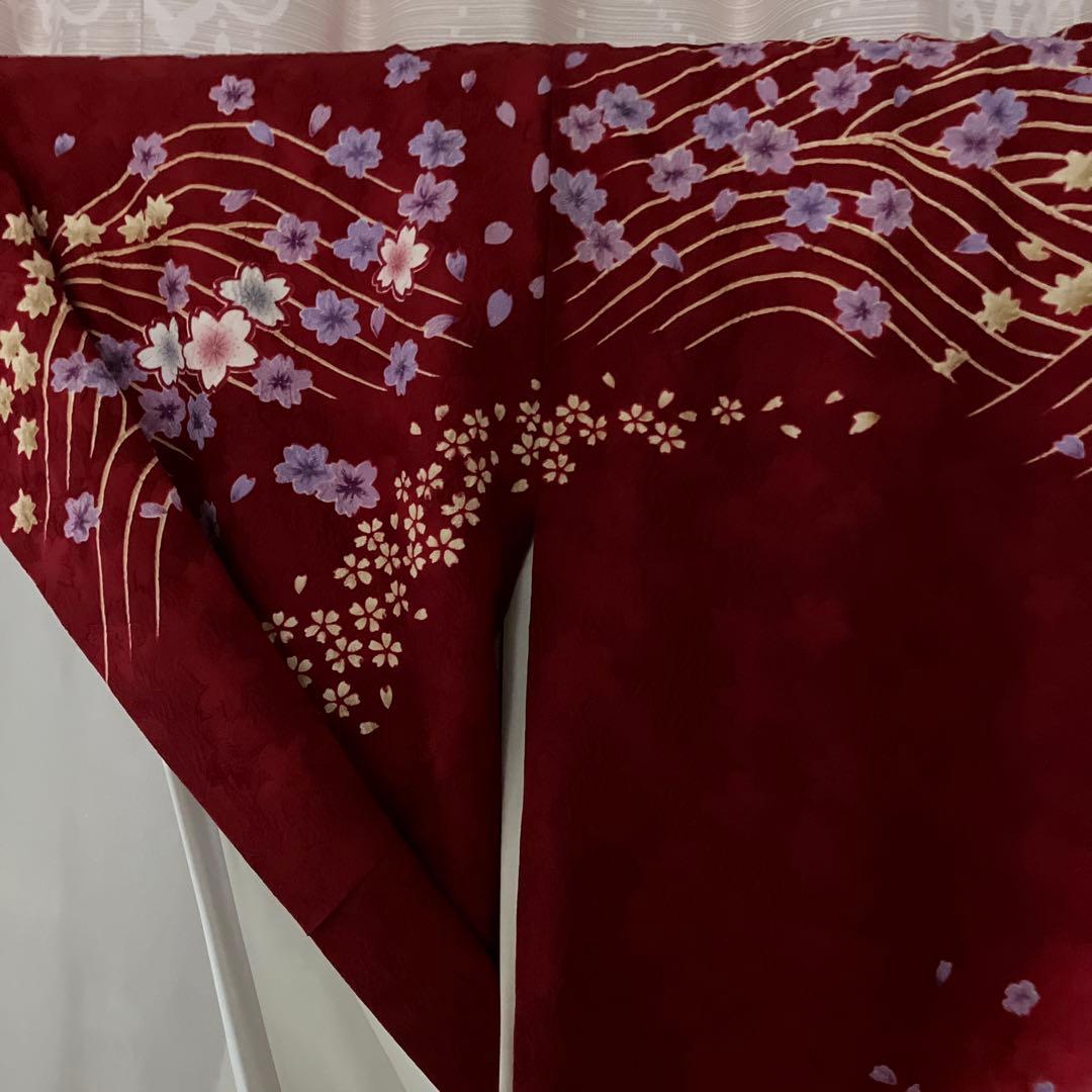 正絹振り袖着物.絞り　身丈160㎝