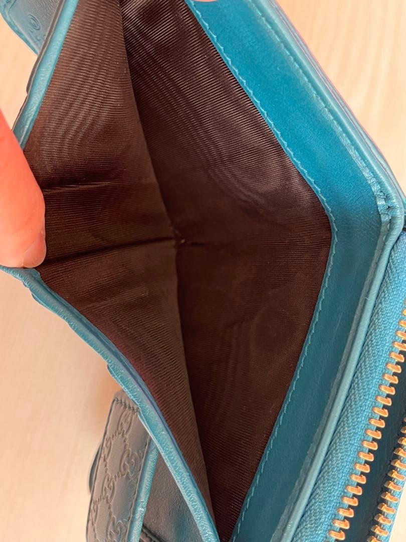 GUCCI GGパターン 二つ折り財布 緑