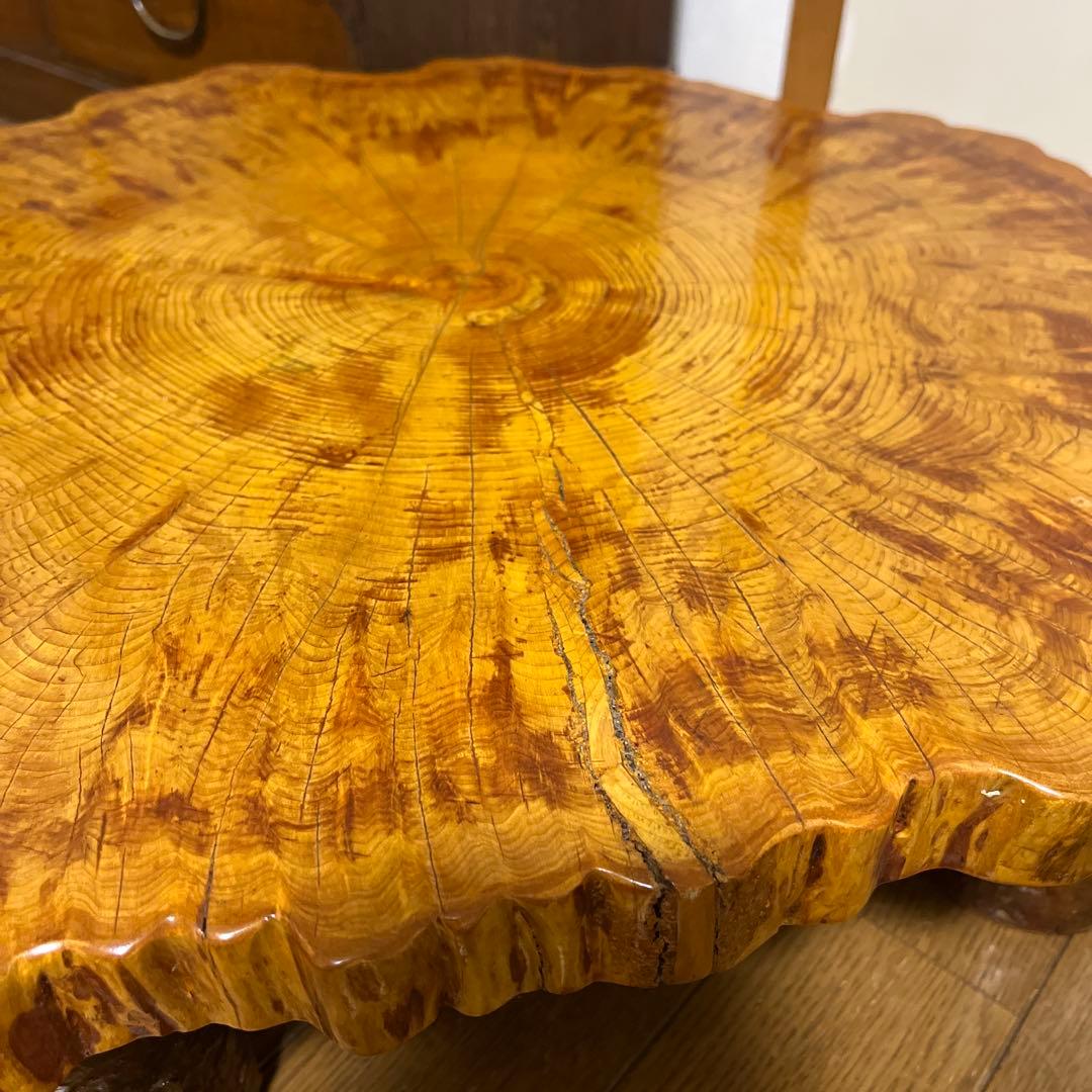 一枚板　切り株　花台　盆栽台　飾り台