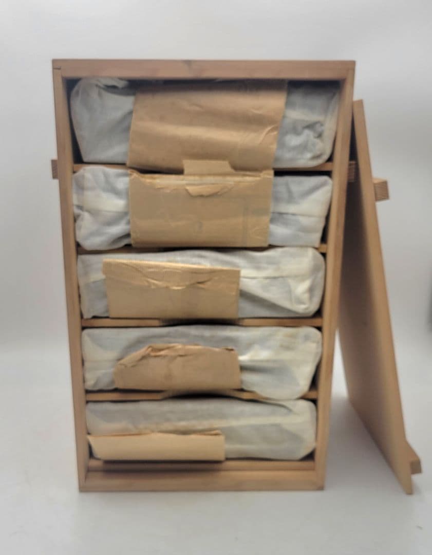 木製漆塗り　柳菴作　柳筥　出世膳　5客　弁当箱　共箱　未使用　骨董品、美術品