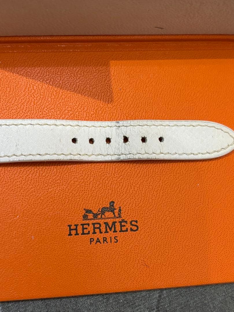 HERMES エルメス ケリーウォッチ レディース 白革ベルト