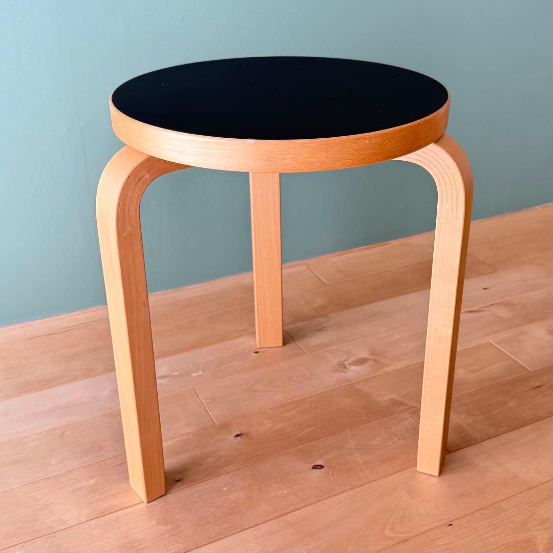 artek stool 60 リノリウム ブラック アルテック 黒 3本足