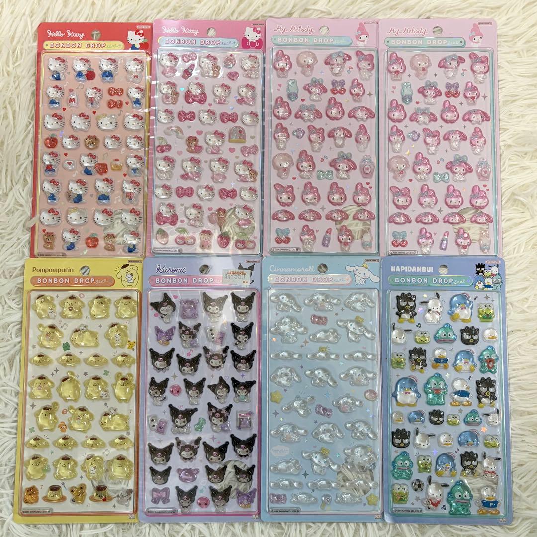 【正規品】ボンボンドロップシール サンリオ 第1弾 8点セット まとめ売り