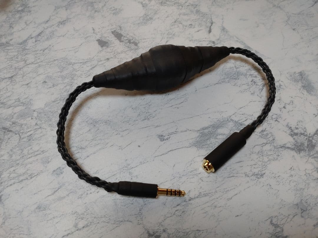 【新作】140段式カタパルト搭載　4.4㍉メス-4.4㍉オス　約38cm 黒