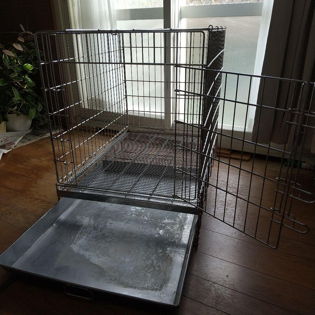 ハチコウステンレスケージLサイズ 引き出し式トレイ付き