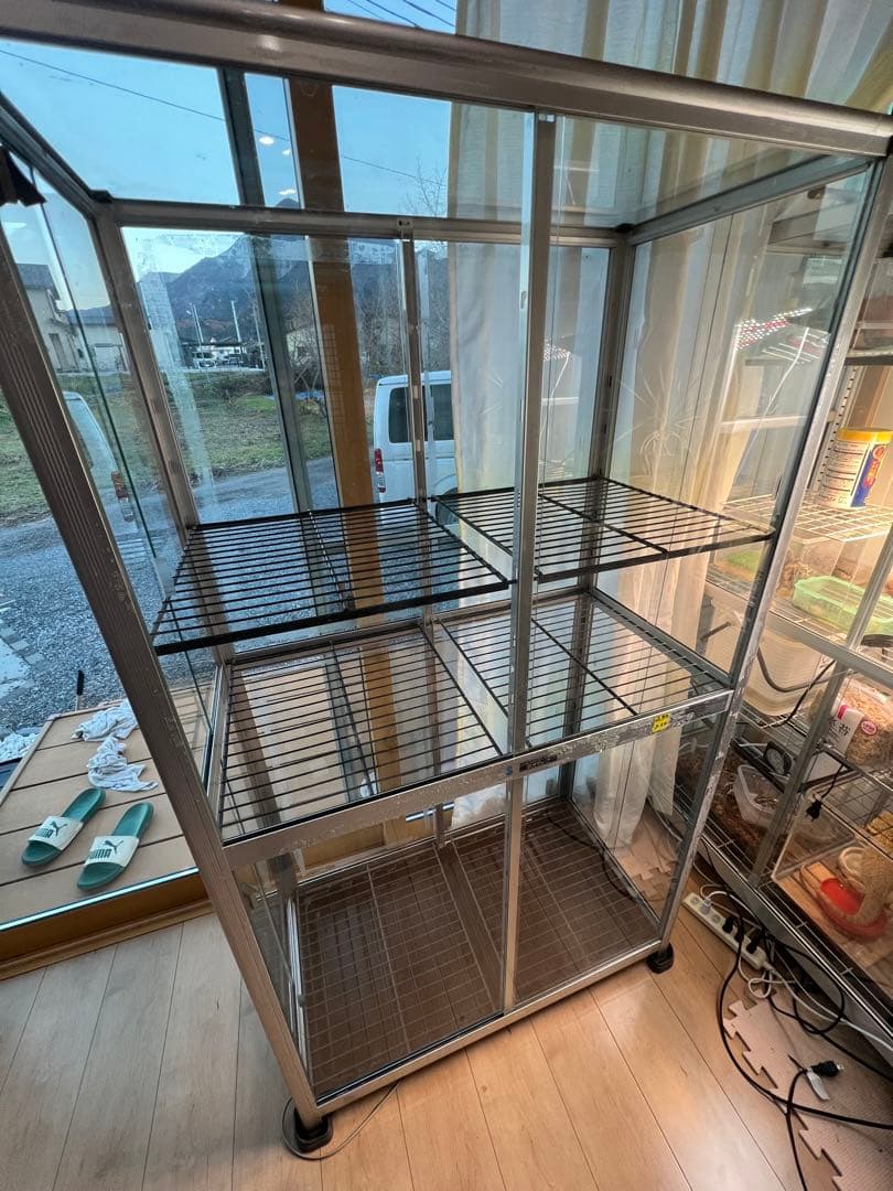 ガラス温室　昭和アルミブルーリボン　ネオラック　引き取り限定　埼玉