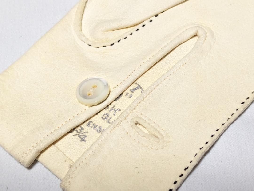 Dents ドスキン 50sヴィンテージ 英国製グローブ オフホワイト XS