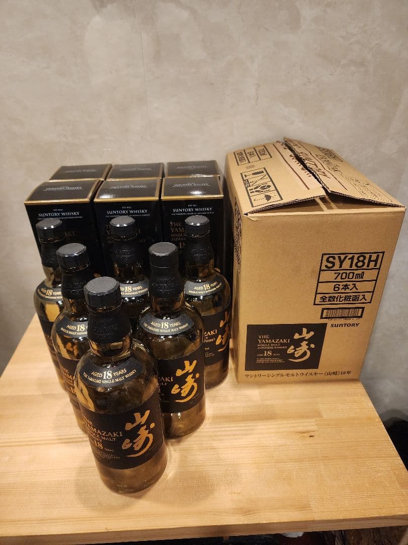 山崎１８年　空き瓶箱付き　６本入り箱付き