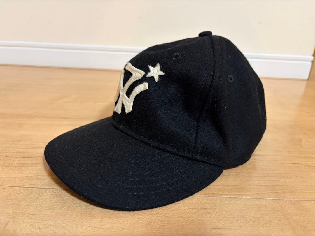 廃盤品エベッツフィールド×ネクサス7キャップ帽子レザーベルトN7ロゴ　ブラック