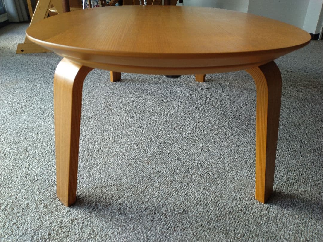 【美品】MUJI無印良品 タモ材こたつ110cm布団セット/ローテーブル机/座卓