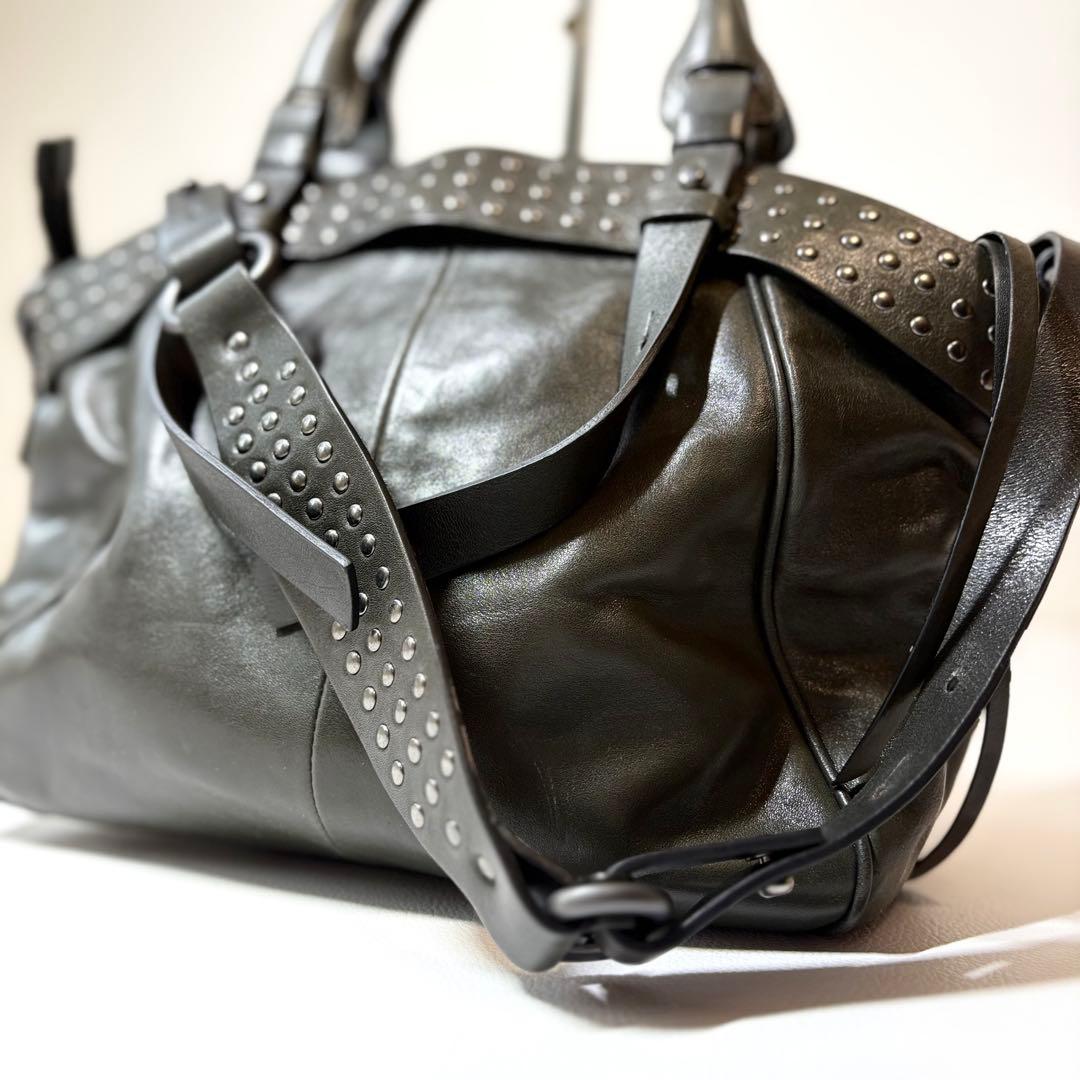 FRANCESCO BIASIA スタッズ ショルダー バッグ 2WAY