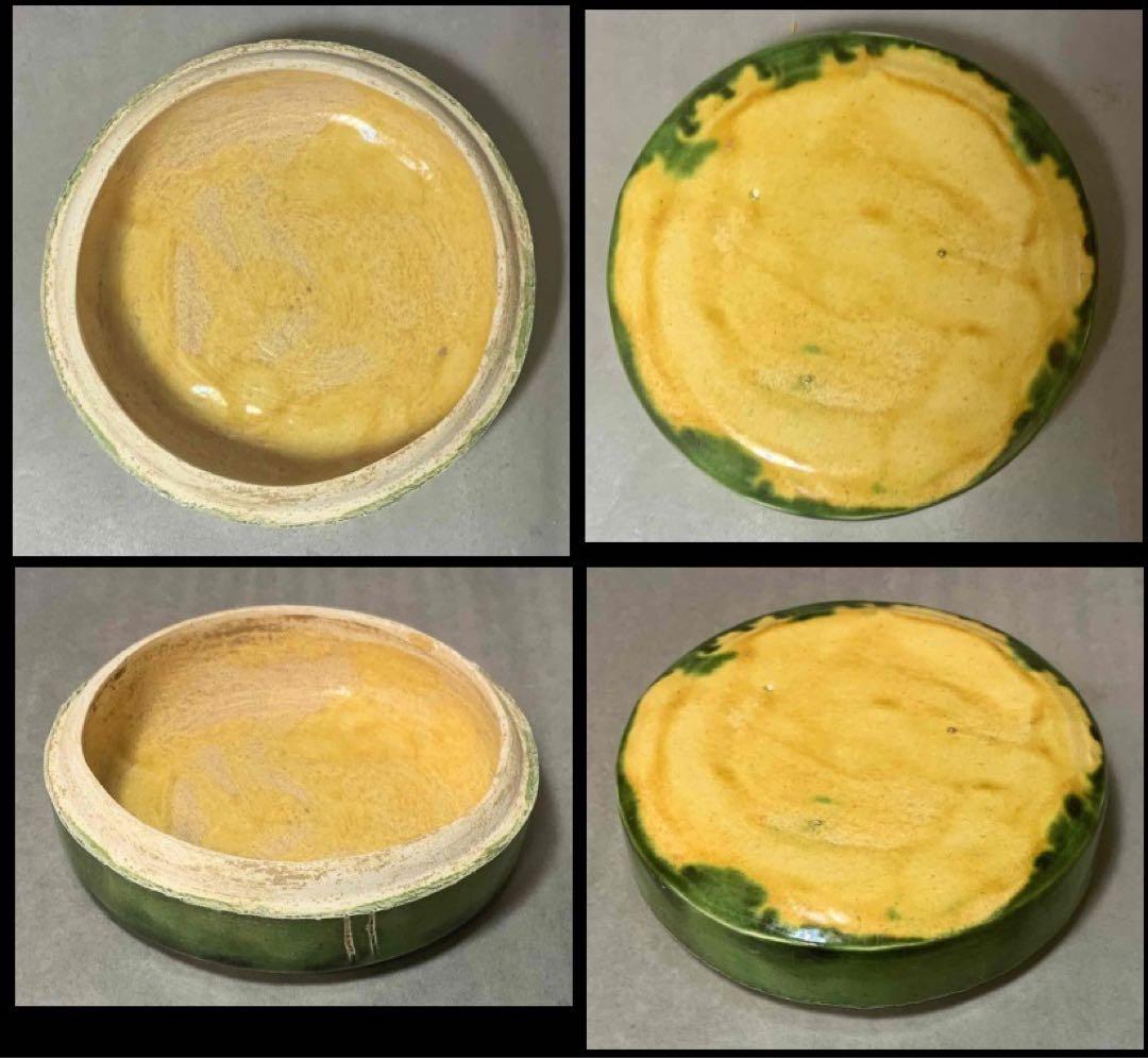 中国 三彩花図印合（香合）　f2220722