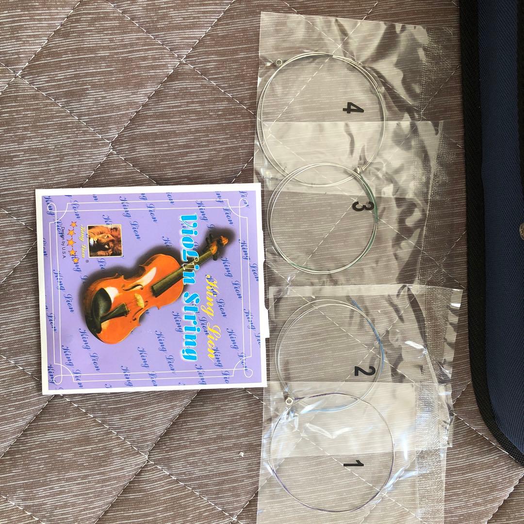 エレクトリックバイオリン オレンジ色 新品弦付き