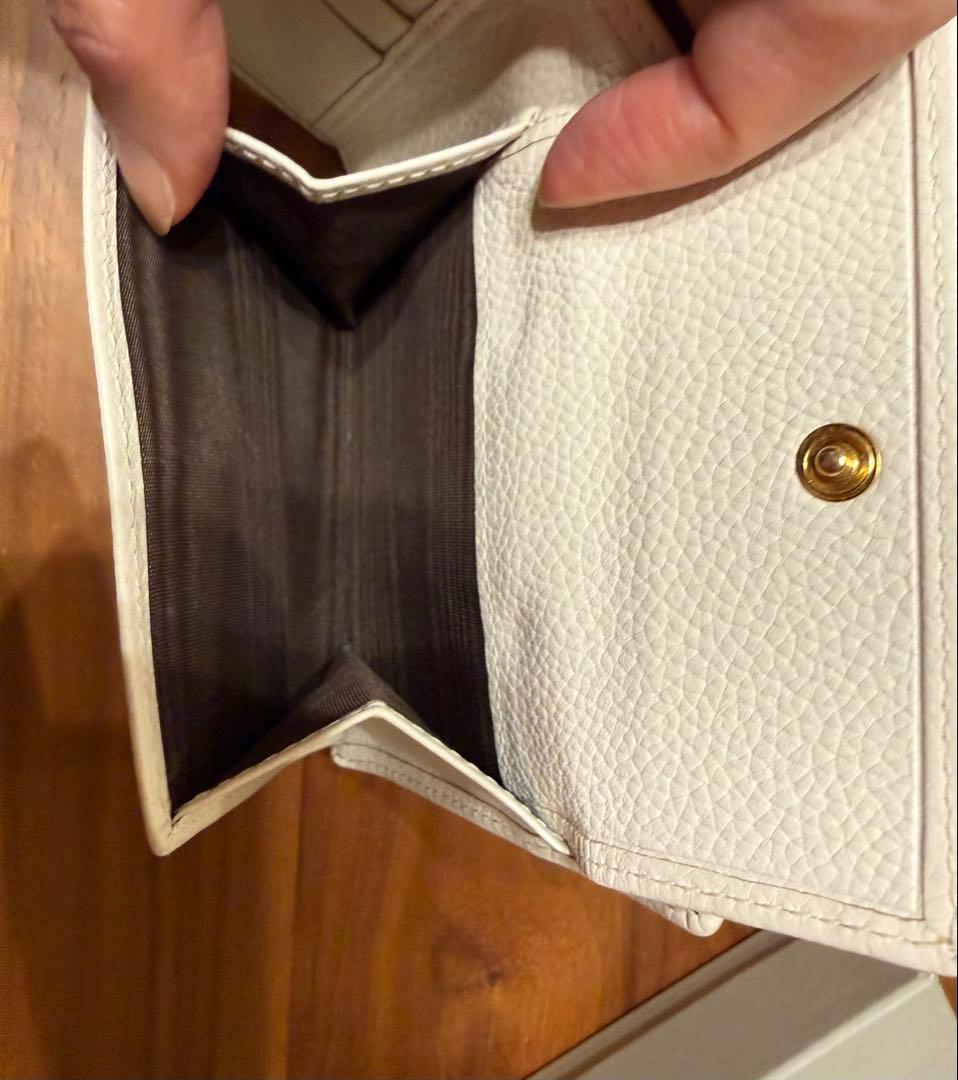 専用　J&M DAVIDSON 二つ折り　ホワイト コンパクト ミニ財布 レザー