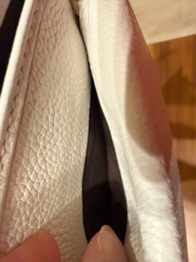 専用　J&M DAVIDSON 二つ折り　ホワイト コンパクト ミニ財布 レザー