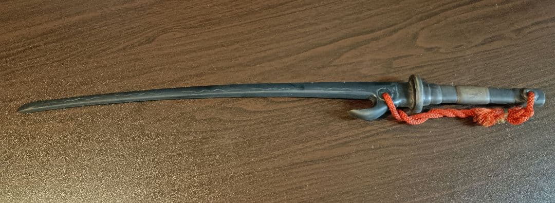 時代物 年代物 古銅 十手 兜割 鉢割 45,5cm 台座付き 甲冑 武具 鎧兜