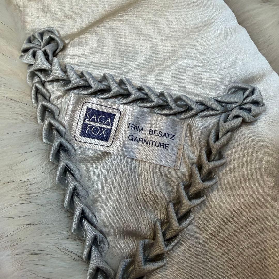 超美品 ショール　SAGA FOX ファー 成人式　振袖　結婚式　白　シルバー