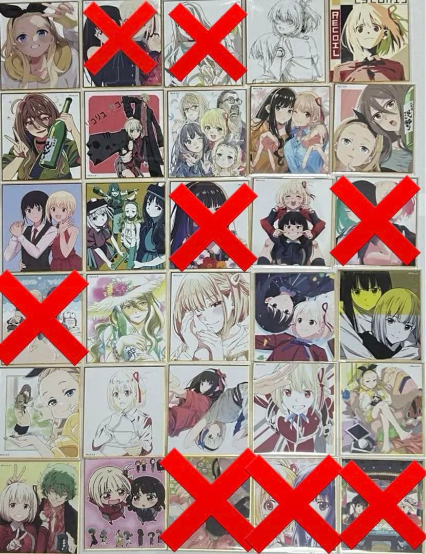 リコリス・リコイル展 ミニ色紙　25枚セット